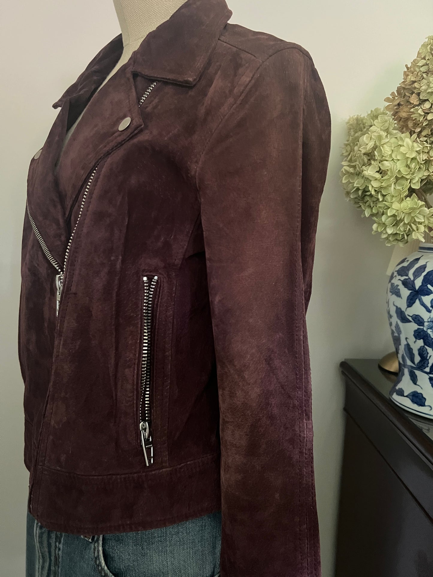BLANKNYC Women's Suede Moto Jacket