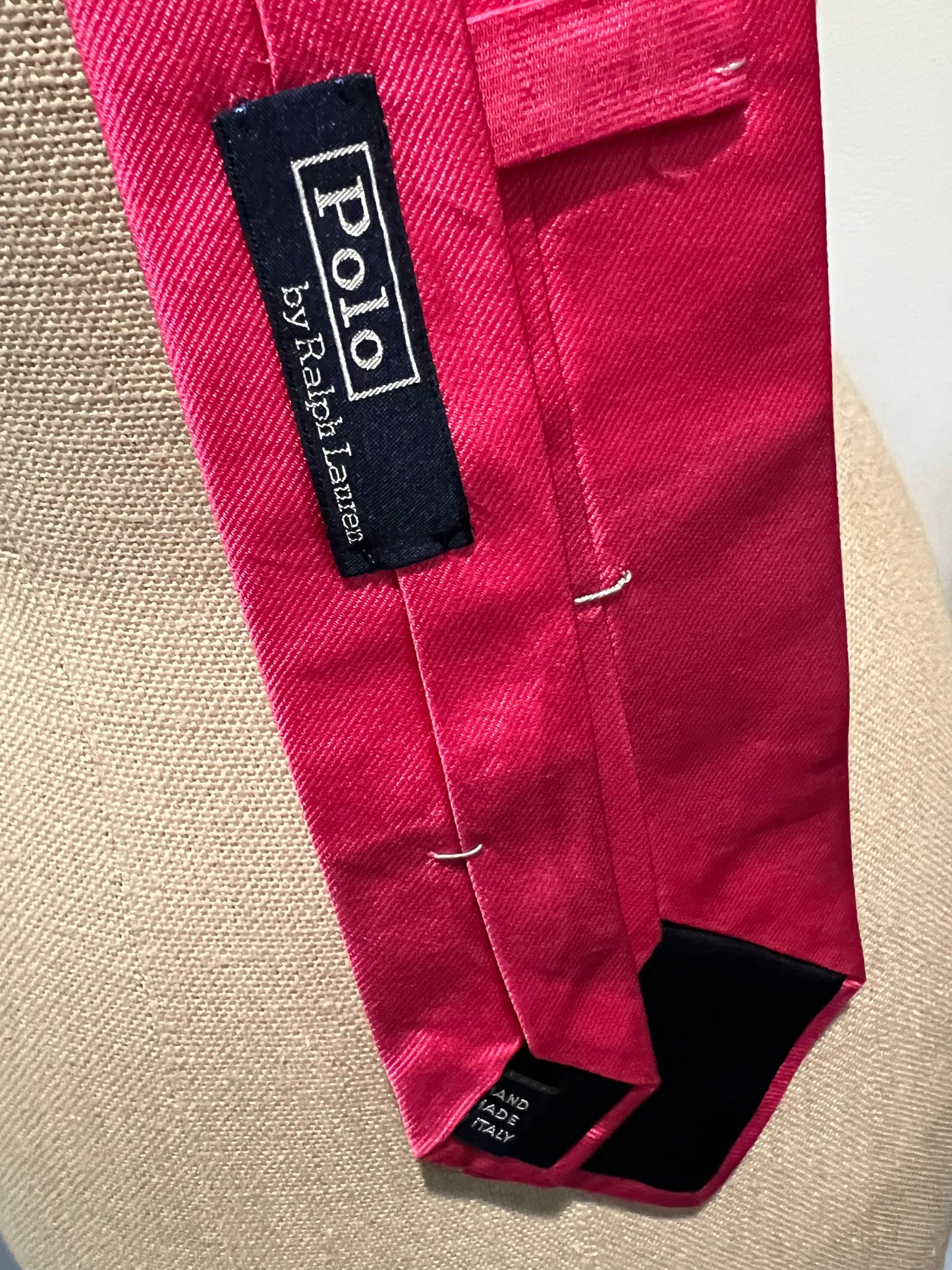 Vintage Polo by Ralph Lauren Pink Silk Tie