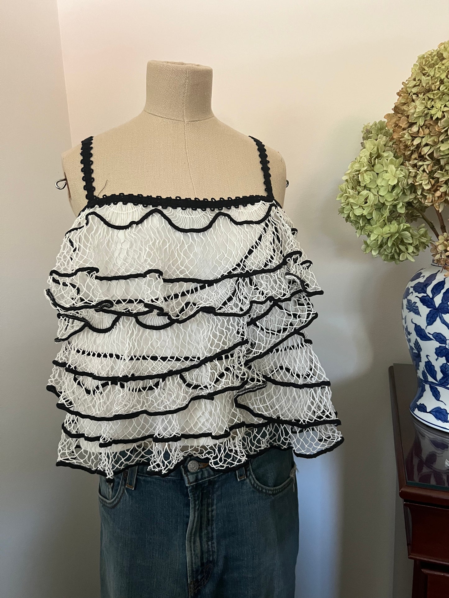 Anthro Women's Ruffled Tiered Top