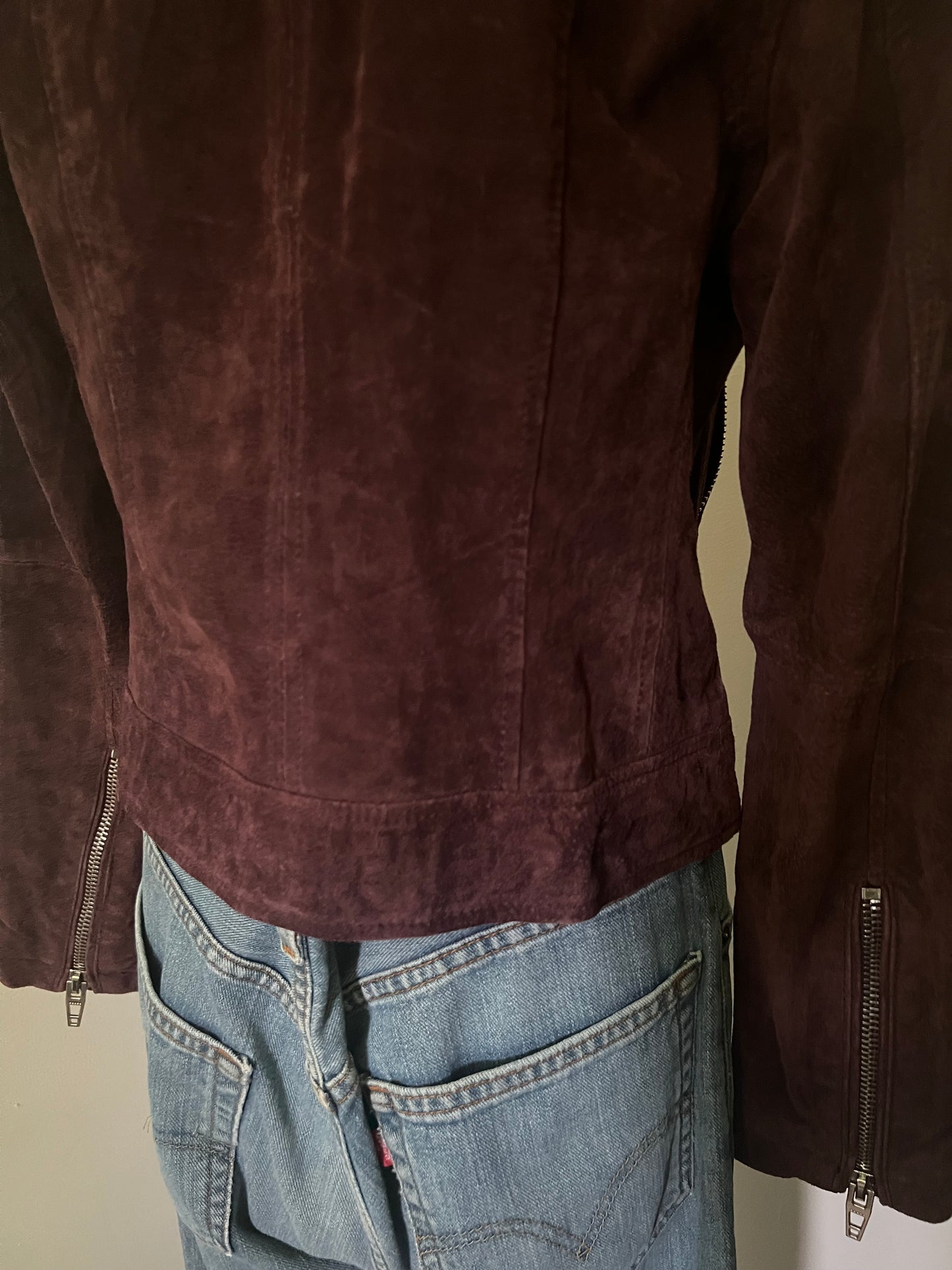 BLANKNYC Women's Suede Moto Jacket