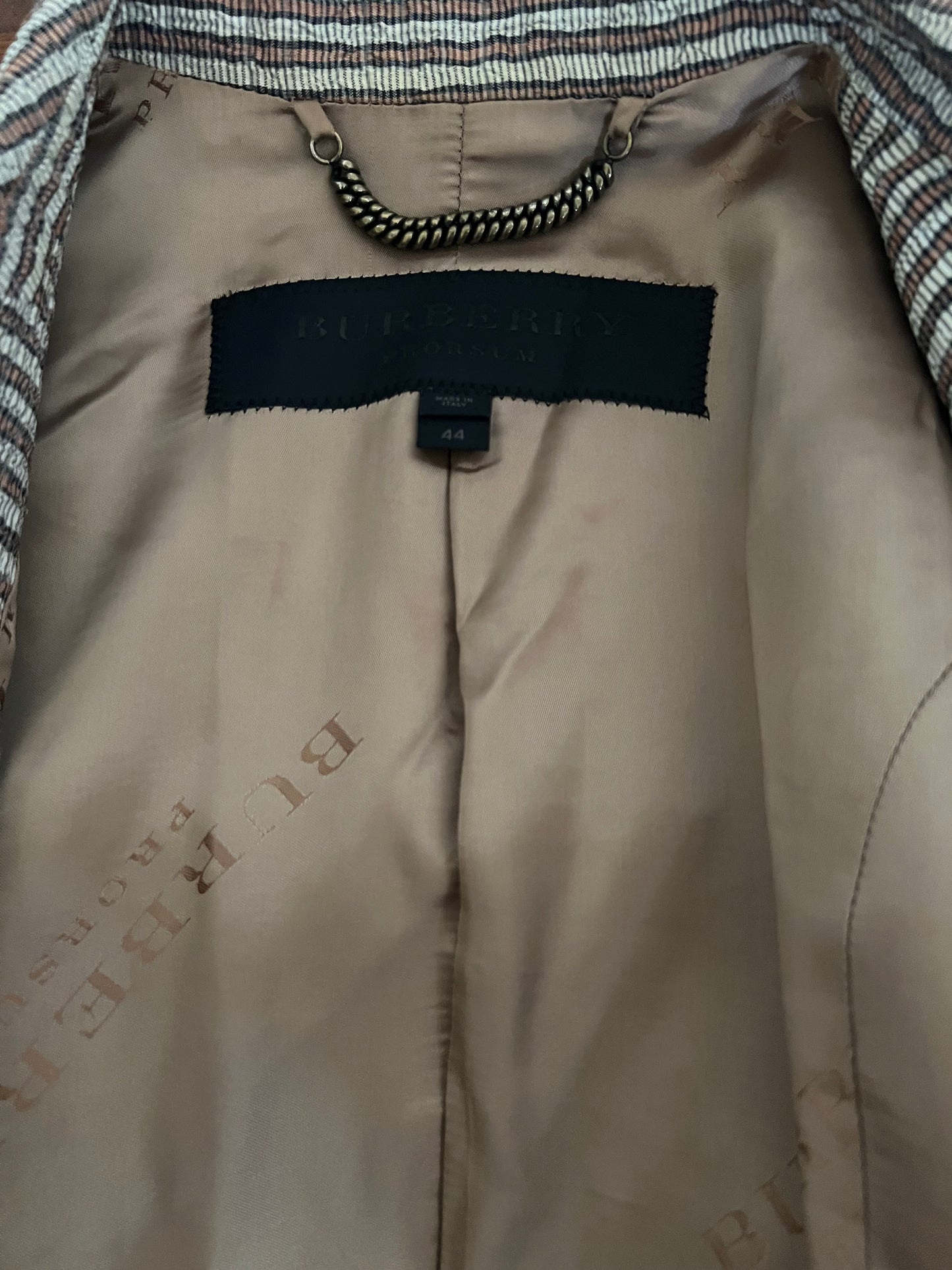 Burberry Prorsum Women's Cotton Silk Seersucker Blazer