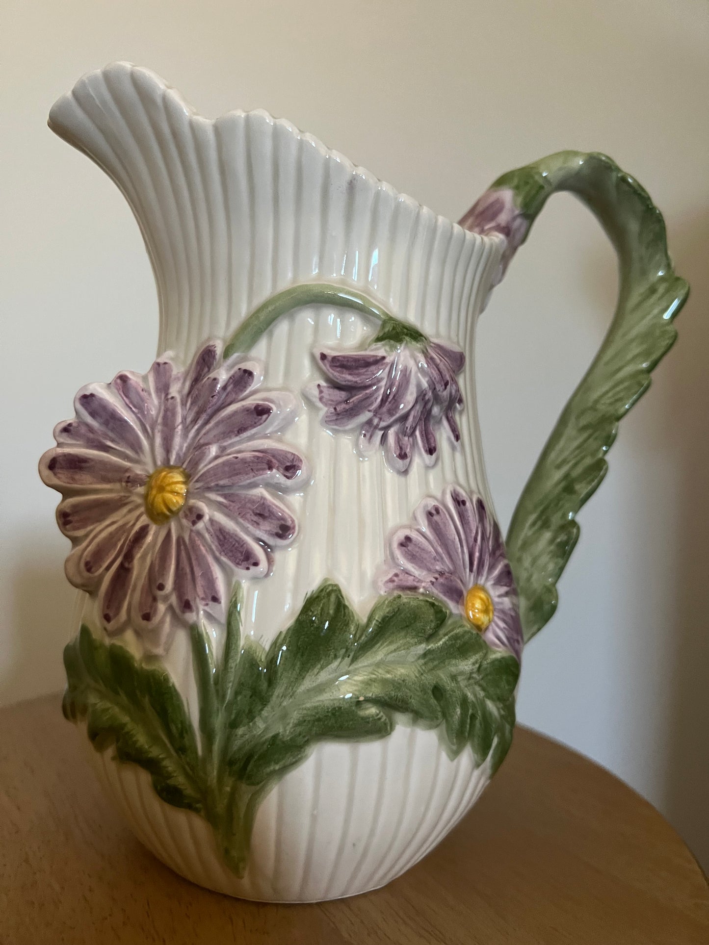 Vintage Fitz & Floyd 1988 April Flowers Pitcher