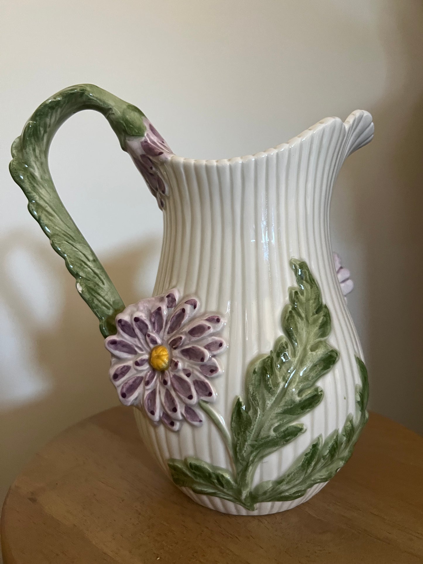 Vintage Fitz & Floyd 1988 April Flowers Pitcher