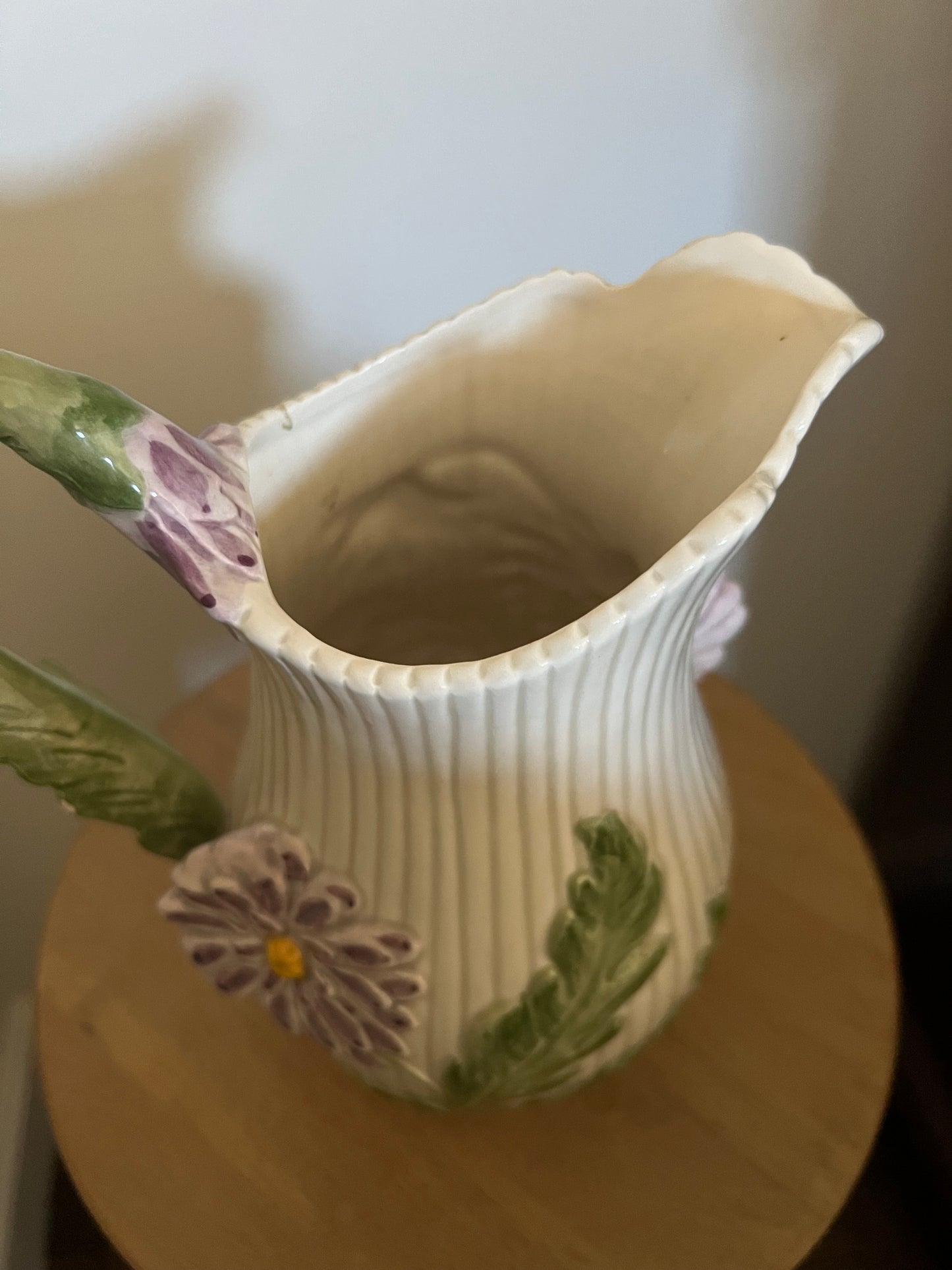 Vintage Fitz & Floyd 1988 April Flowers Pitcher