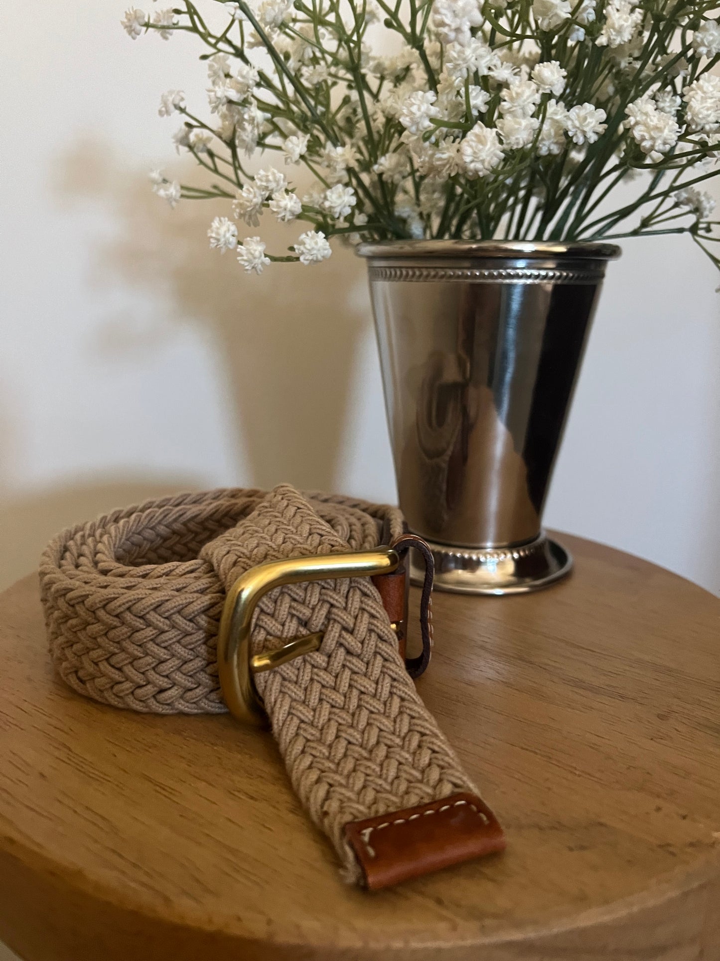 Vintage Lands' End Woven Stretch Braid Belt