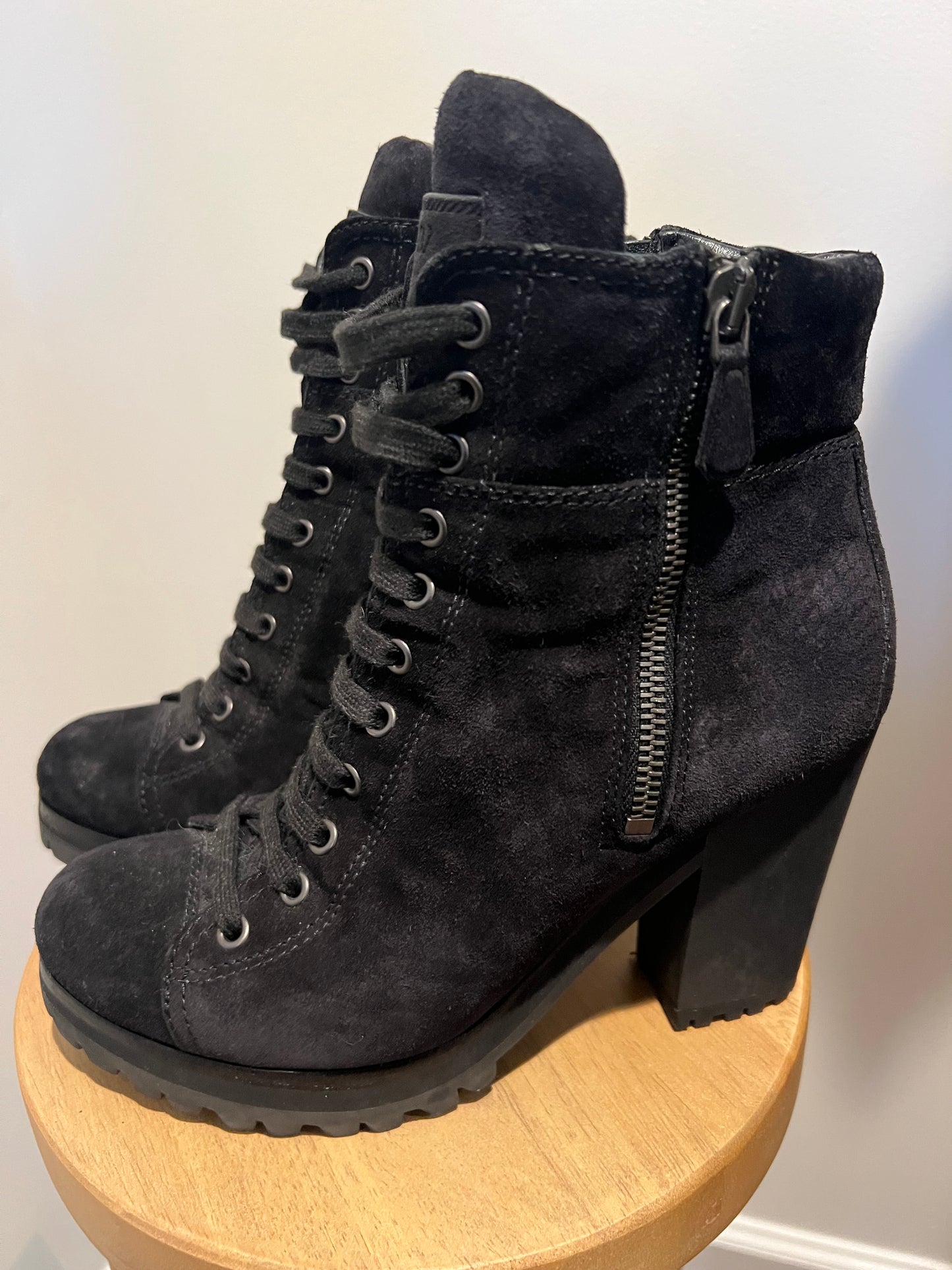 Vintage 2000's Women's Prada Sport Suede Lace Up Booties