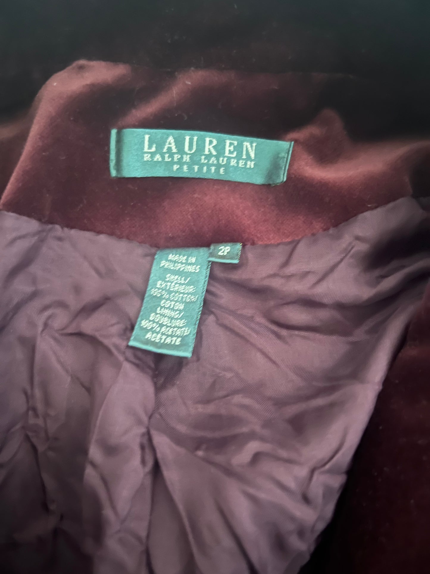 Vintage Lauren Ralph Lauren Women's Velvet Blazer