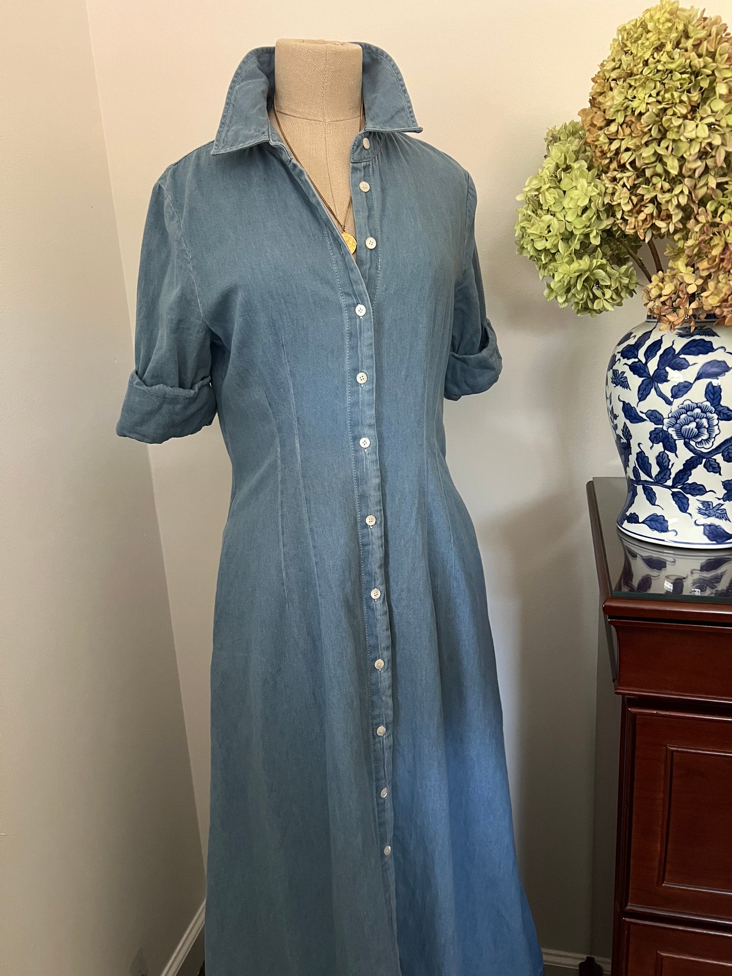 Staud Women's Chambray Cotton Dress