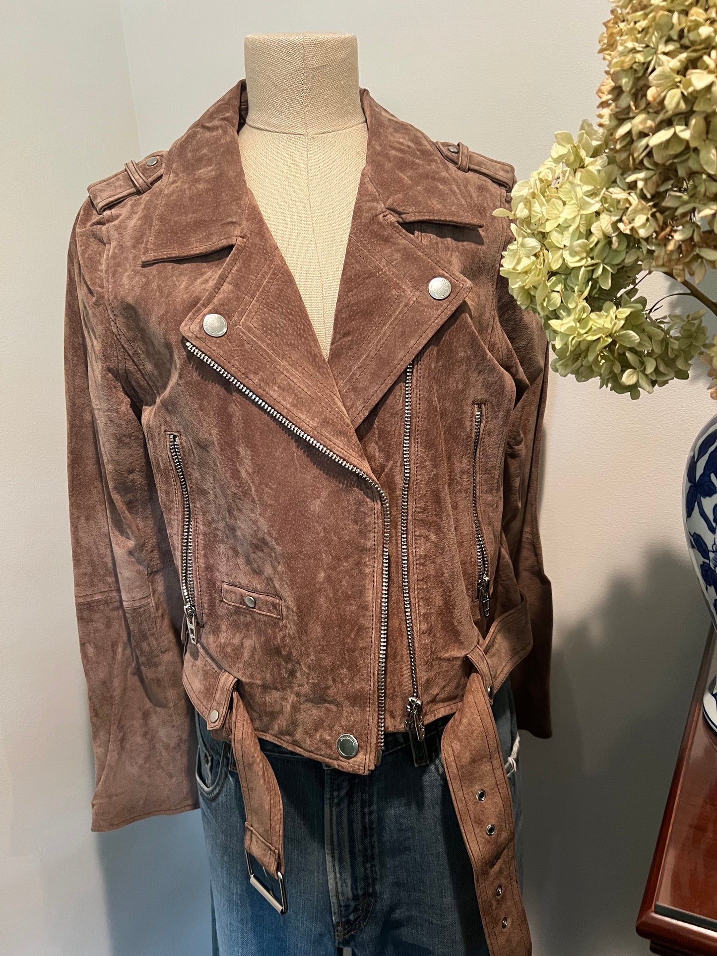 BLANKNYC Suede Women's Motorcycle Jacket