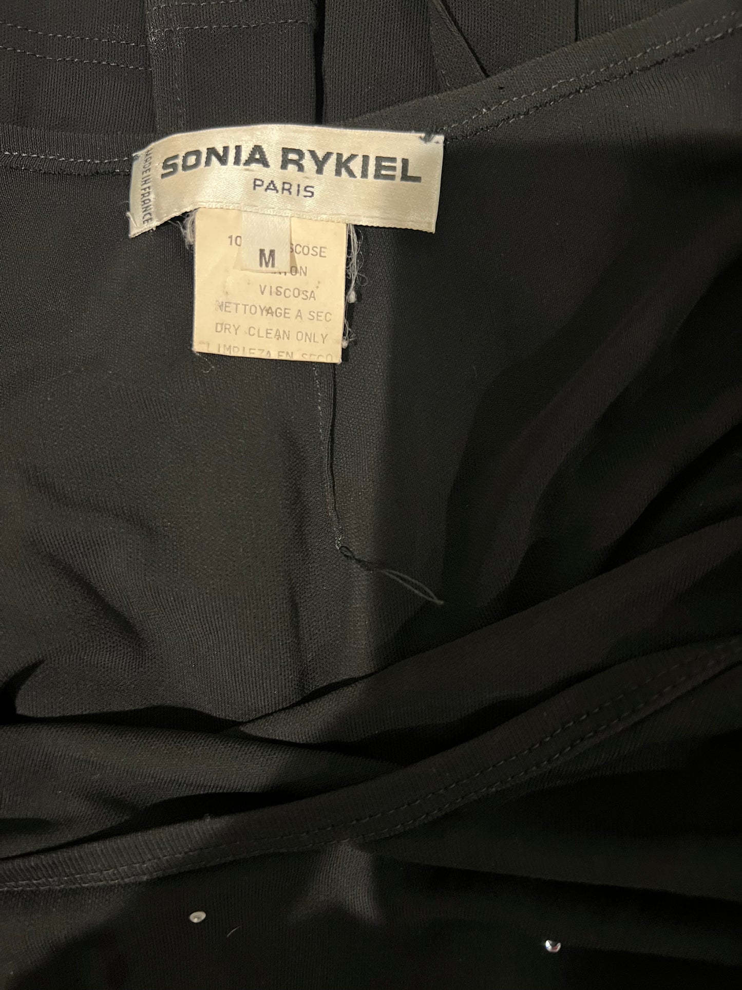 Vintage Sonia Rykiel Paris Women's Studded Viscose Dress